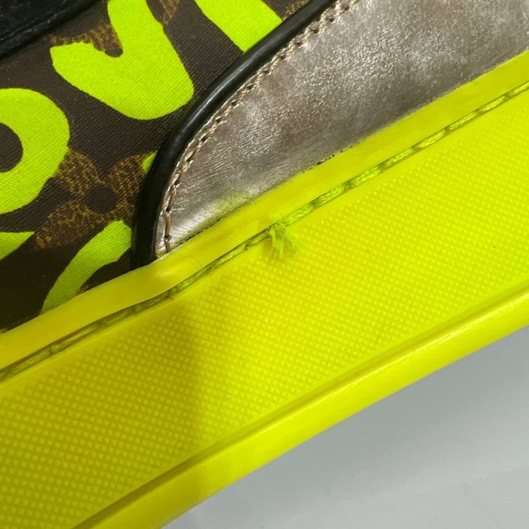 Louis Vuitton Stephen Sprouse GRAFFITI SNEAKERS High top Size 10 US Spellout - Picture 10 of 12